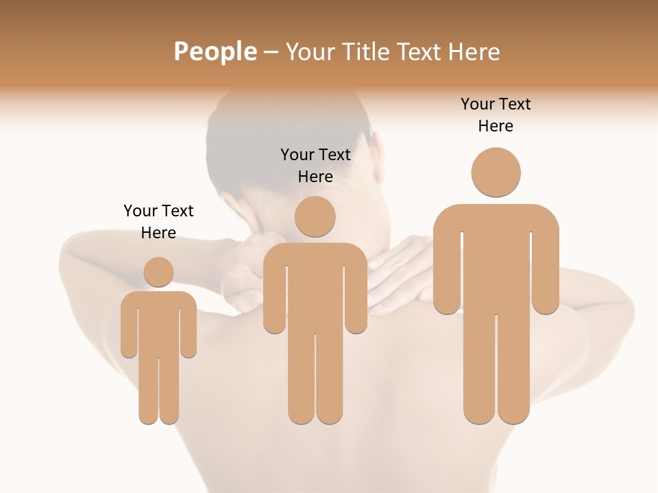 A Woman With Her Back To The Camera With Her Hands On Her Neck PowerPoint Template