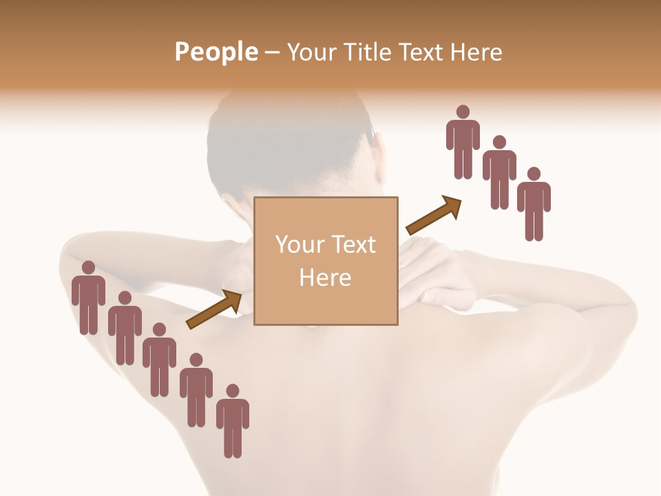 A Woman With Her Back To The Camera With Her Hands On Her Neck PowerPoint Template