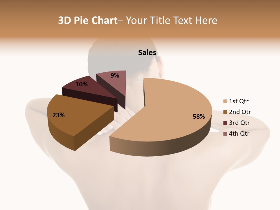 A Woman With Her Back To The Camera With Her Hands On Her Neck PowerPoint Template