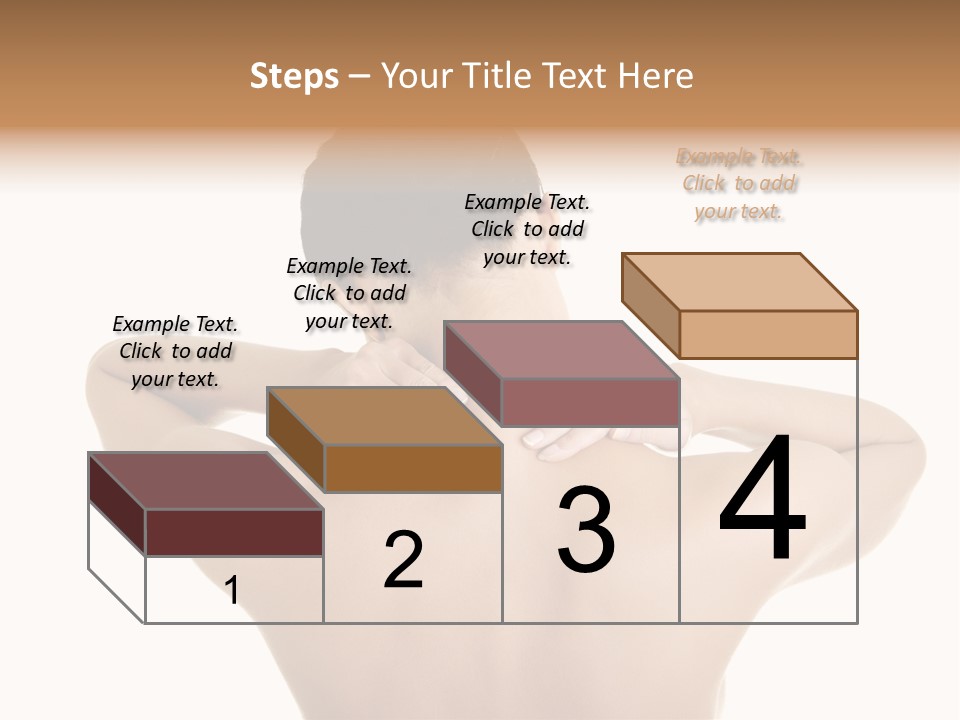 A Woman With Her Back To The Camera With Her Hands On Her Neck PowerPoint Template