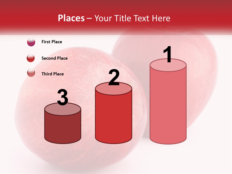 Two Red Apples On A White Background Powerpoint Template PowerPoint Template