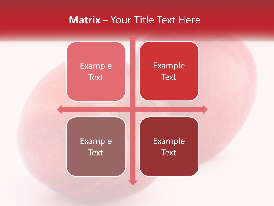 Two Red Apples On A White Background Powerpoint Template PowerPoint Template