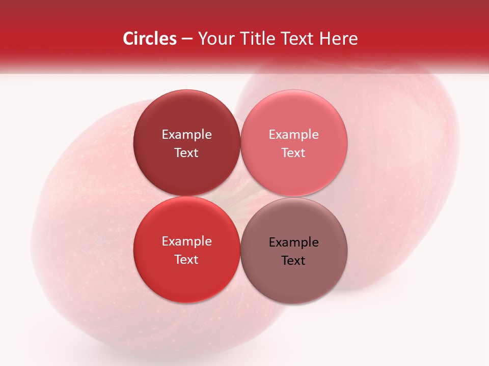 Two Red Apples On A White Background Powerpoint Template PowerPoint Template