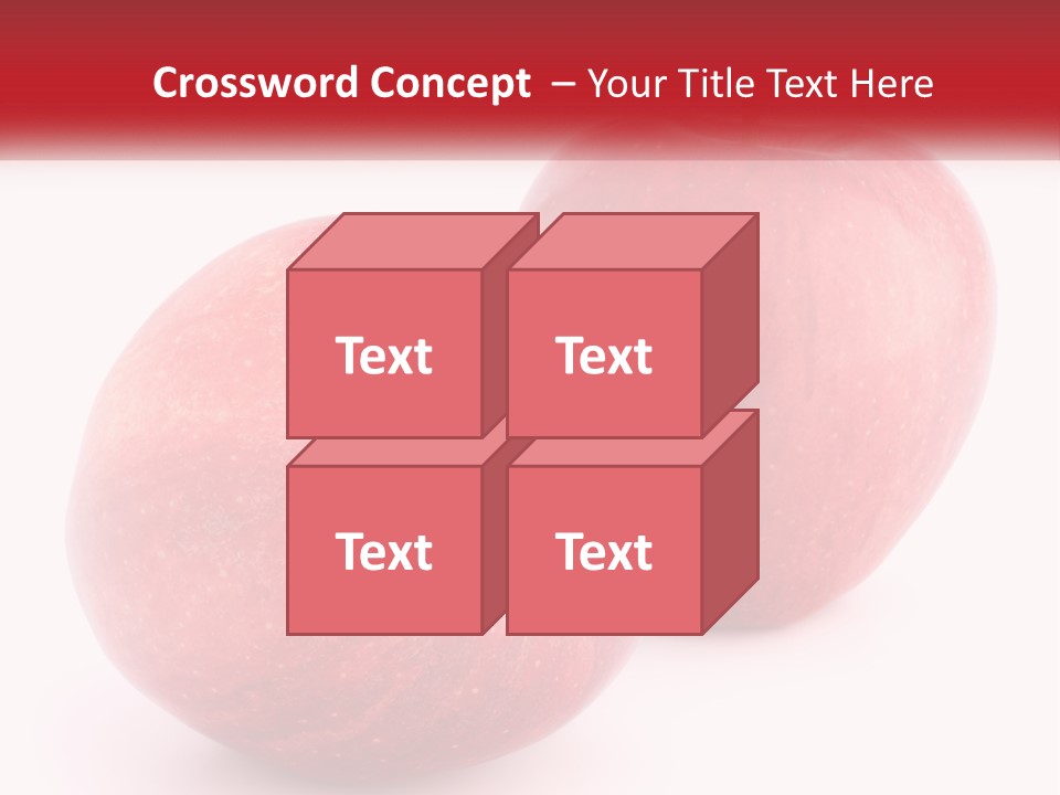 Two Red Apples On A White Background Powerpoint Template PowerPoint Template