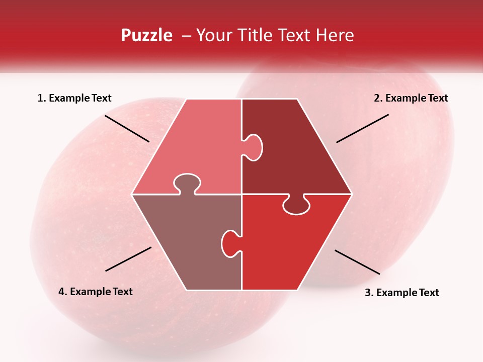 Two Red Apples On A White Background Powerpoint Template PowerPoint Template