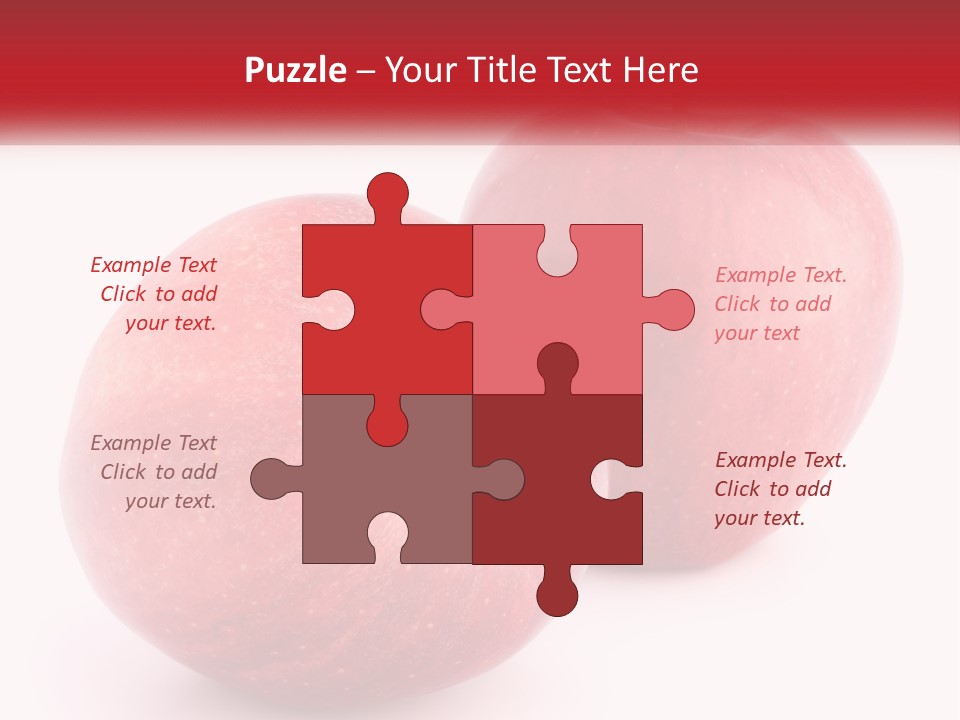 Two Red Apples On A White Background Powerpoint Template PowerPoint Template