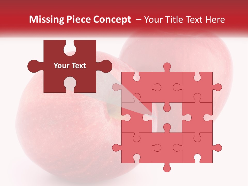 Two Red Apples On A White Background Powerpoint Template PowerPoint Template