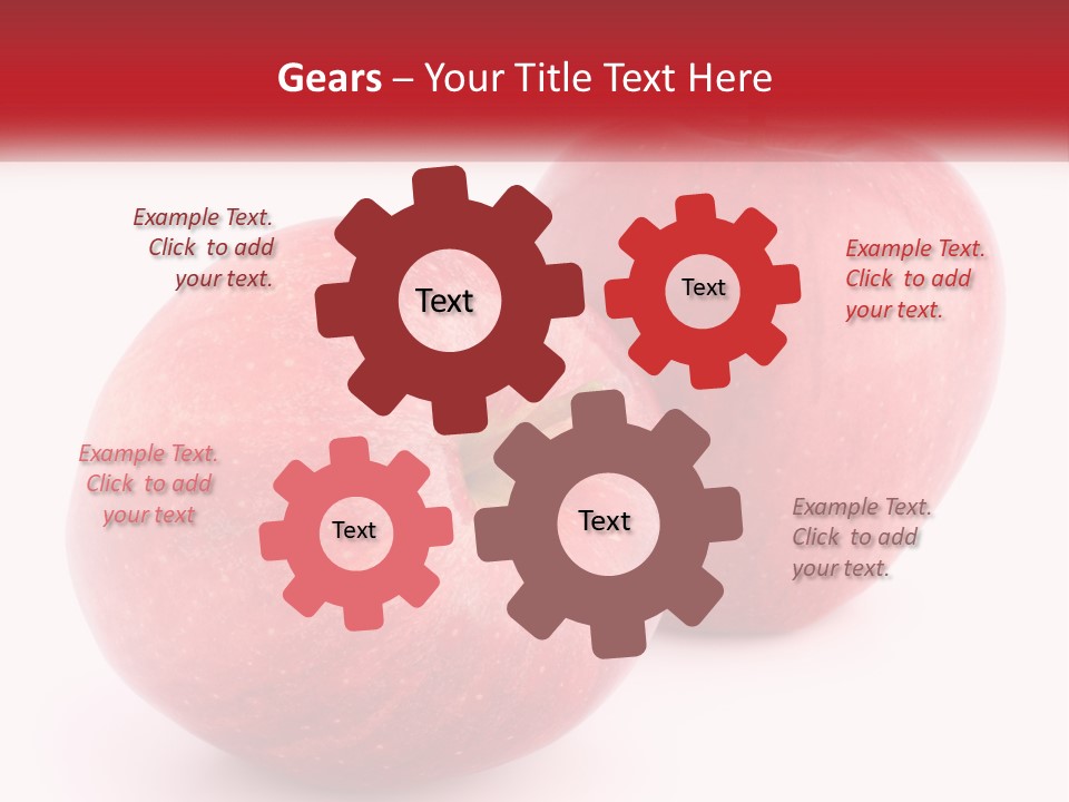 Two Red Apples On A White Background Powerpoint Template PowerPoint Template