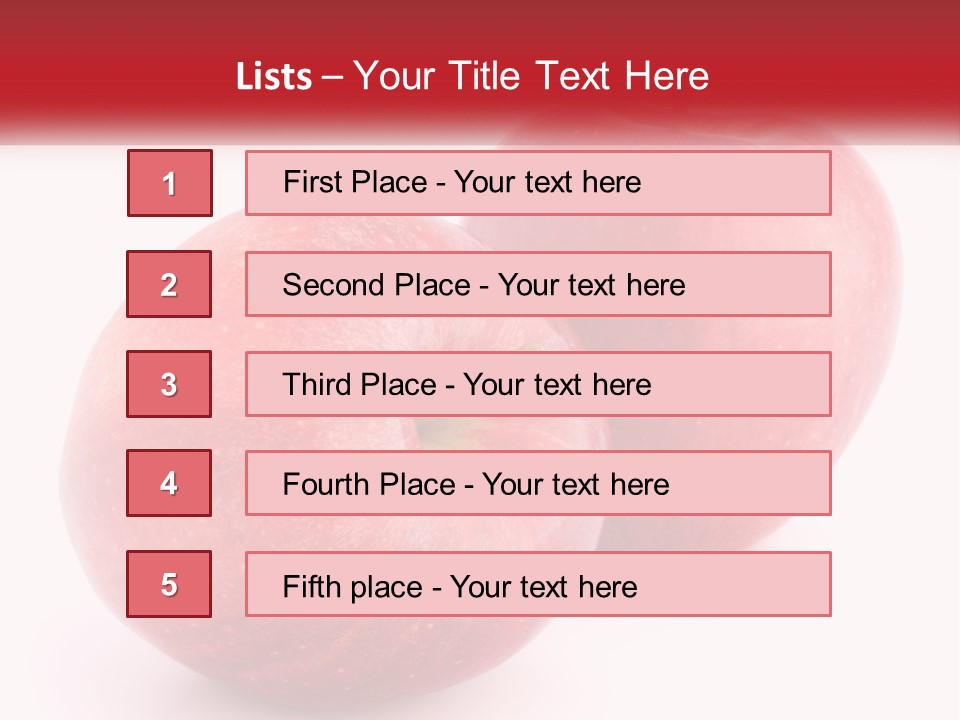 Two Red Apples On A White Background Powerpoint Template PowerPoint Template