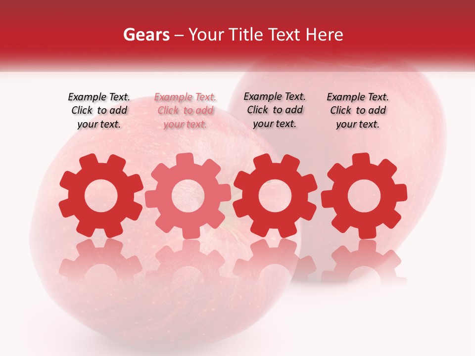 Two Red Apples On A White Background Powerpoint Template PowerPoint Template