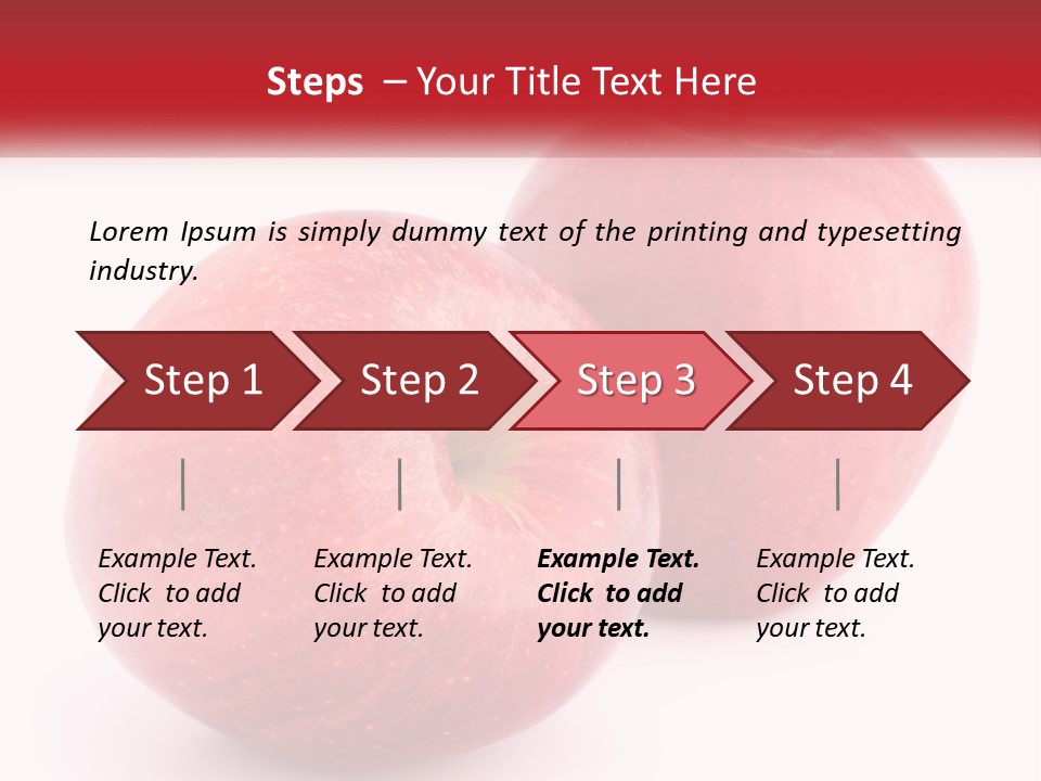 Two Red Apples On A White Background Powerpoint Template PowerPoint Template
