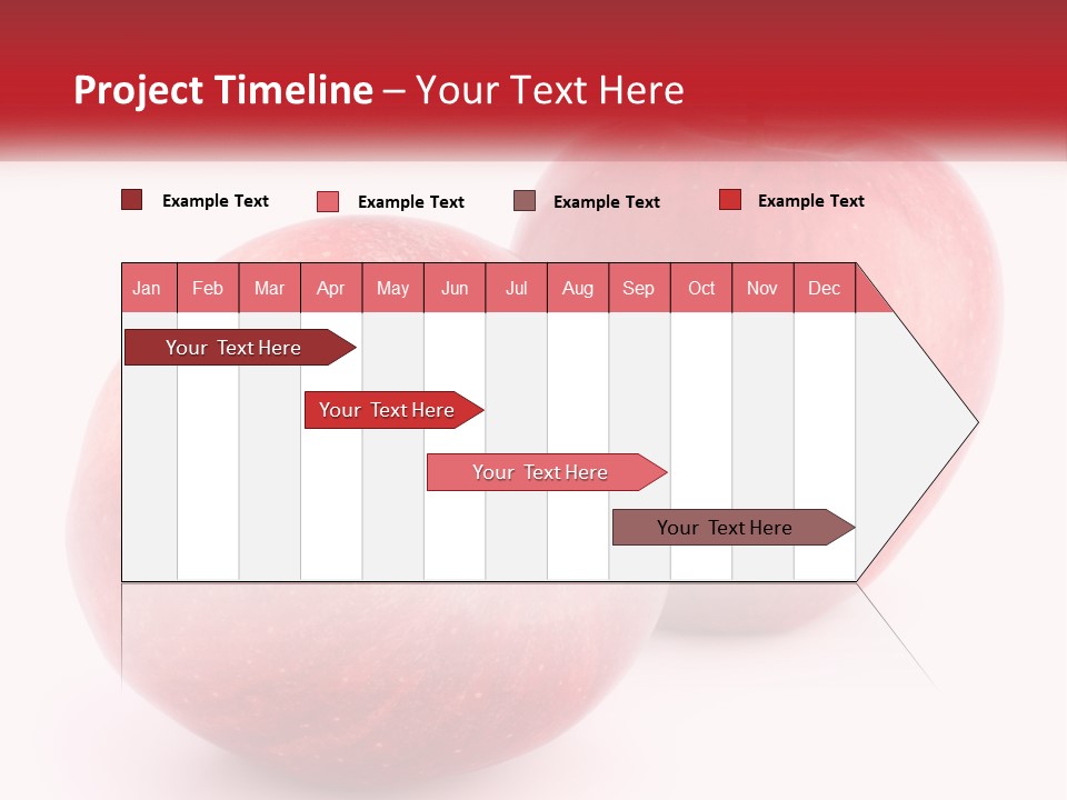 Two Red Apples On A White Background Powerpoint Template PowerPoint Template