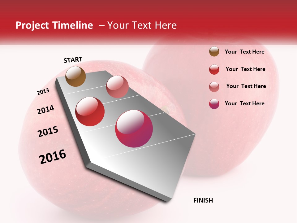 Two Red Apples On A White Background Powerpoint Template PowerPoint Template