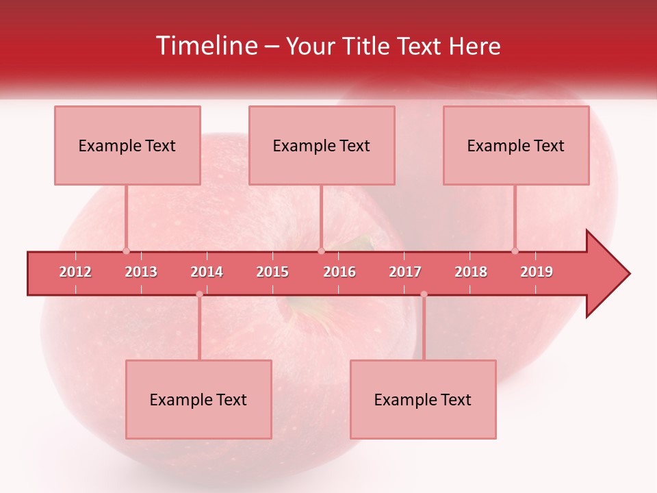 Two Red Apples On A White Background Powerpoint Template PowerPoint Template