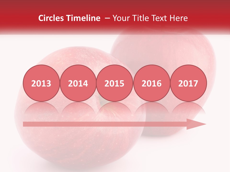 Two Red Apples On A White Background Powerpoint Template PowerPoint Template