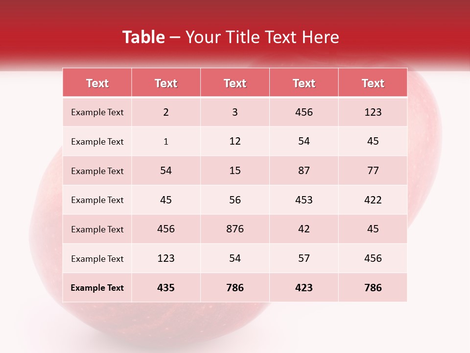 Two Red Apples On A White Background Powerpoint Template PowerPoint Template