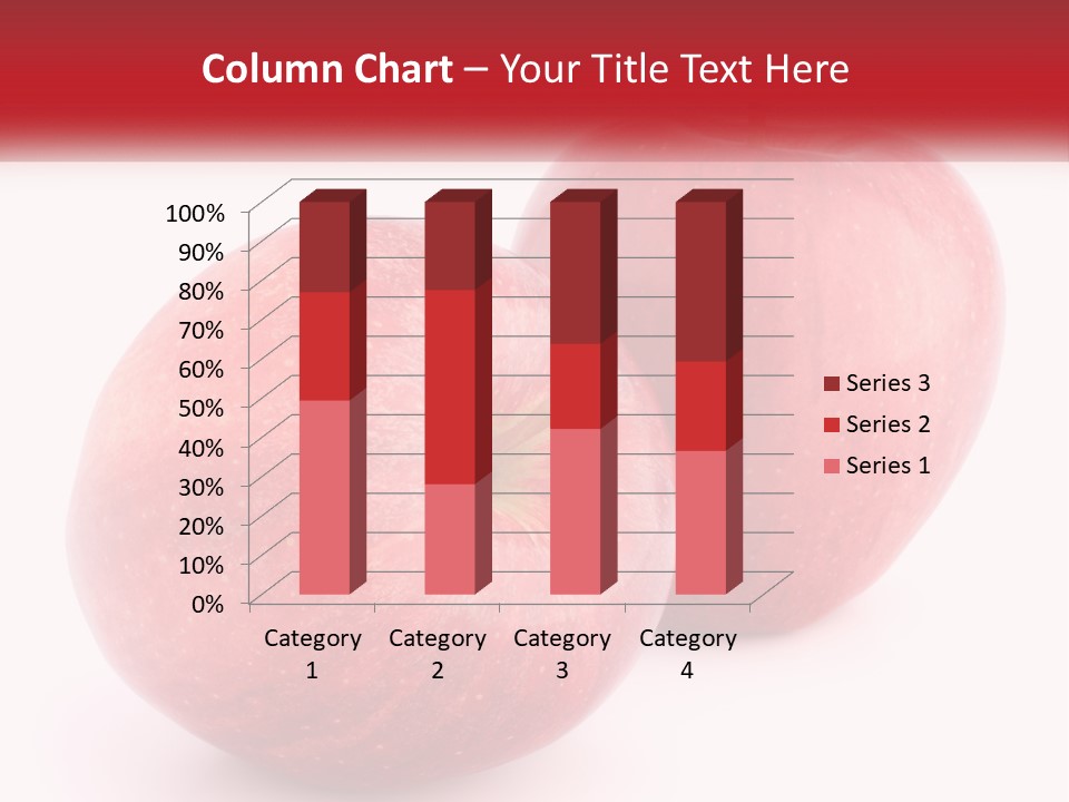 Two Red Apples On A White Background Powerpoint Template PowerPoint Template
