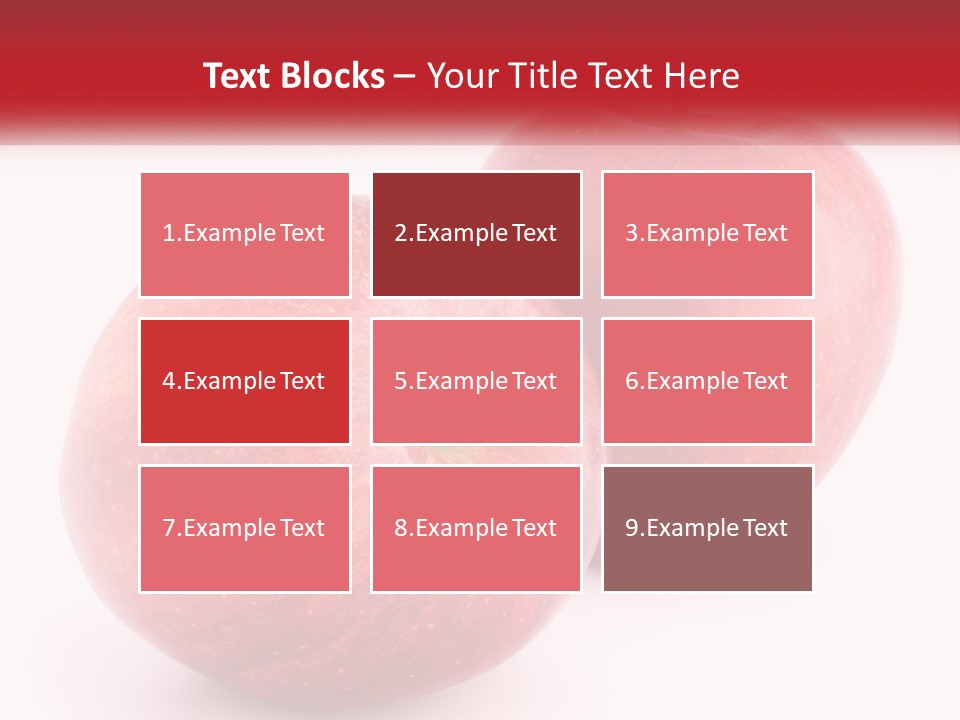 Two Red Apples On A White Background Powerpoint Template PowerPoint Template