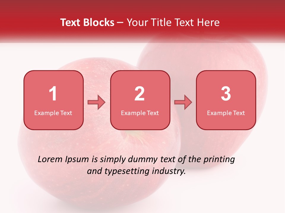 Two Red Apples On A White Background Powerpoint Template PowerPoint Template