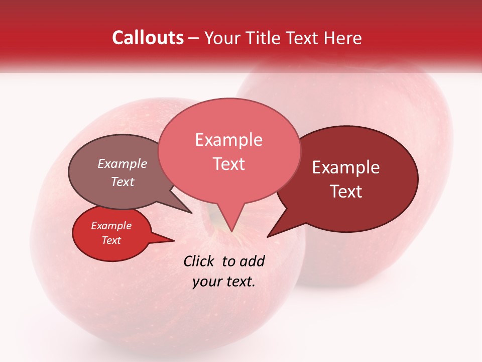 Two Red Apples On A White Background Powerpoint Template PowerPoint Template