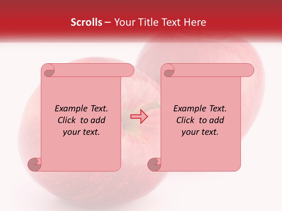 Two Red Apples On A White Background Powerpoint Template PowerPoint Template
