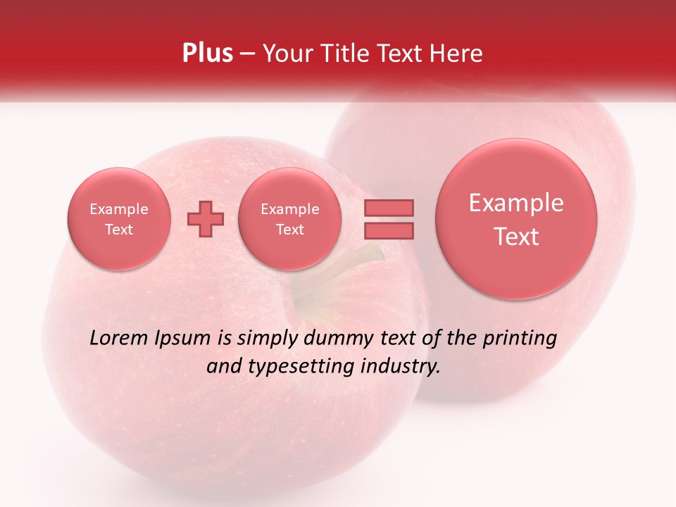 Two Red Apples On A White Background Powerpoint Template PowerPoint Template