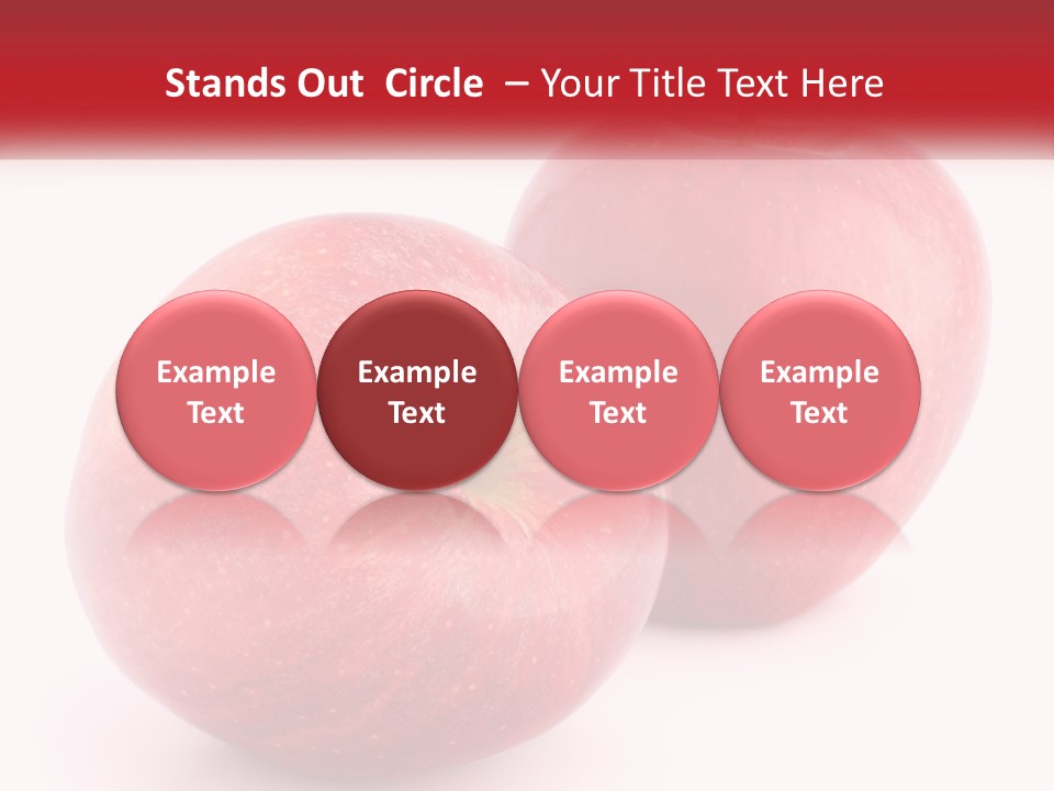 Two Red Apples On A White Background Powerpoint Template PowerPoint Template