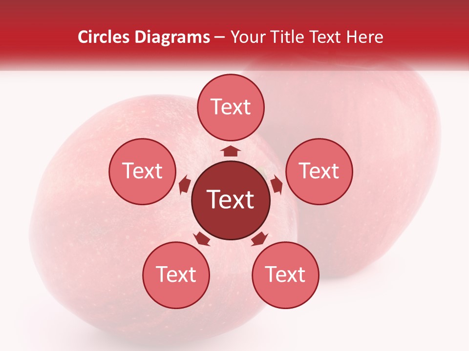 Two Red Apples On A White Background Powerpoint Template PowerPoint Template