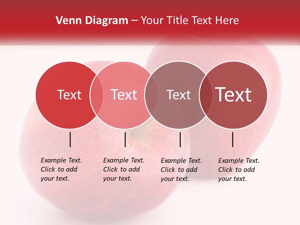 Two Red Apples On A White Background Powerpoint Template PowerPoint Template