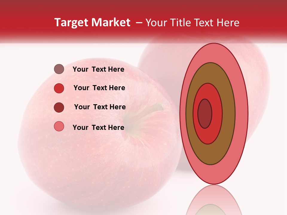 Two Red Apples On A White Background Powerpoint Template PowerPoint Template