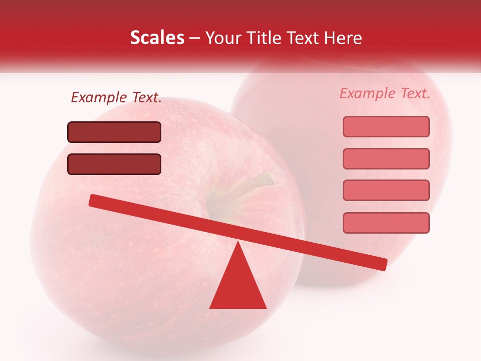 Two Red Apples On A White Background Powerpoint Template PowerPoint Template
