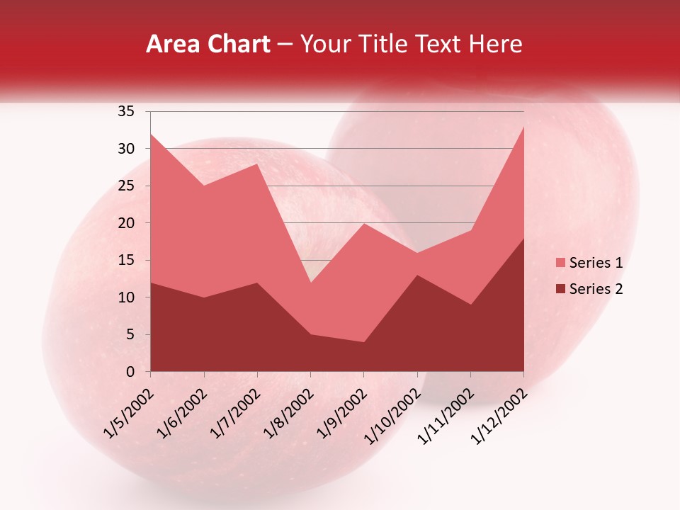 Two Red Apples On A White Background Powerpoint Template PowerPoint Template