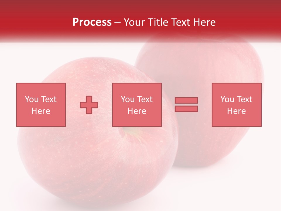Two Red Apples On A White Background Powerpoint Template PowerPoint Template