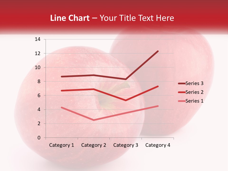 Two Red Apples On A White Background Powerpoint Template PowerPoint Template