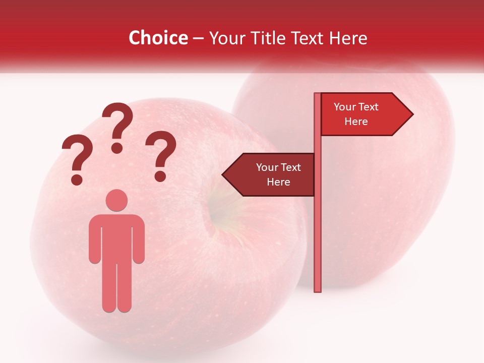 Two Red Apples On A White Background Powerpoint Template PowerPoint Template