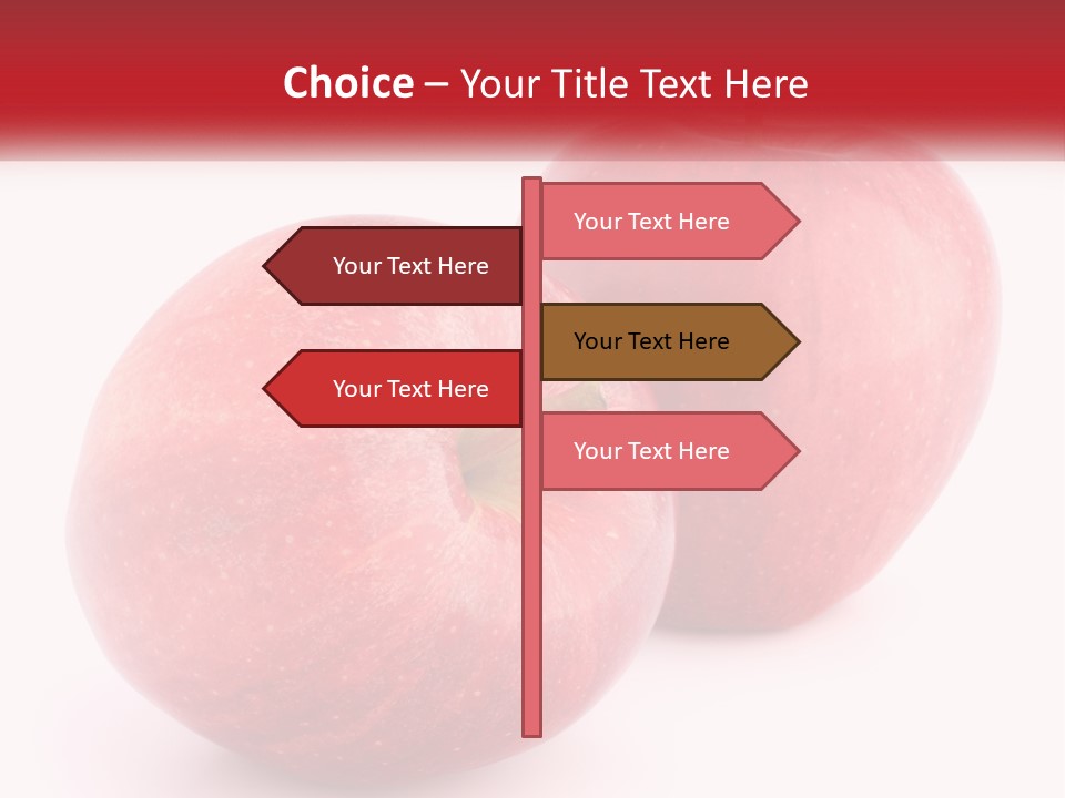 Two Red Apples On A White Background Powerpoint Template PowerPoint Template