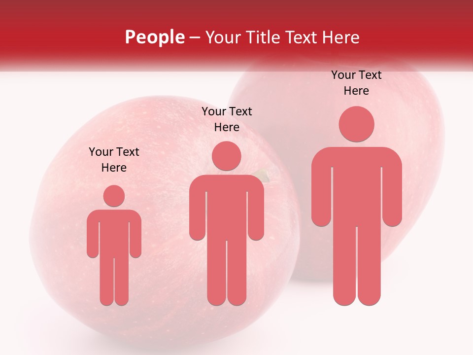 Two Red Apples On A White Background Powerpoint Template PowerPoint Template