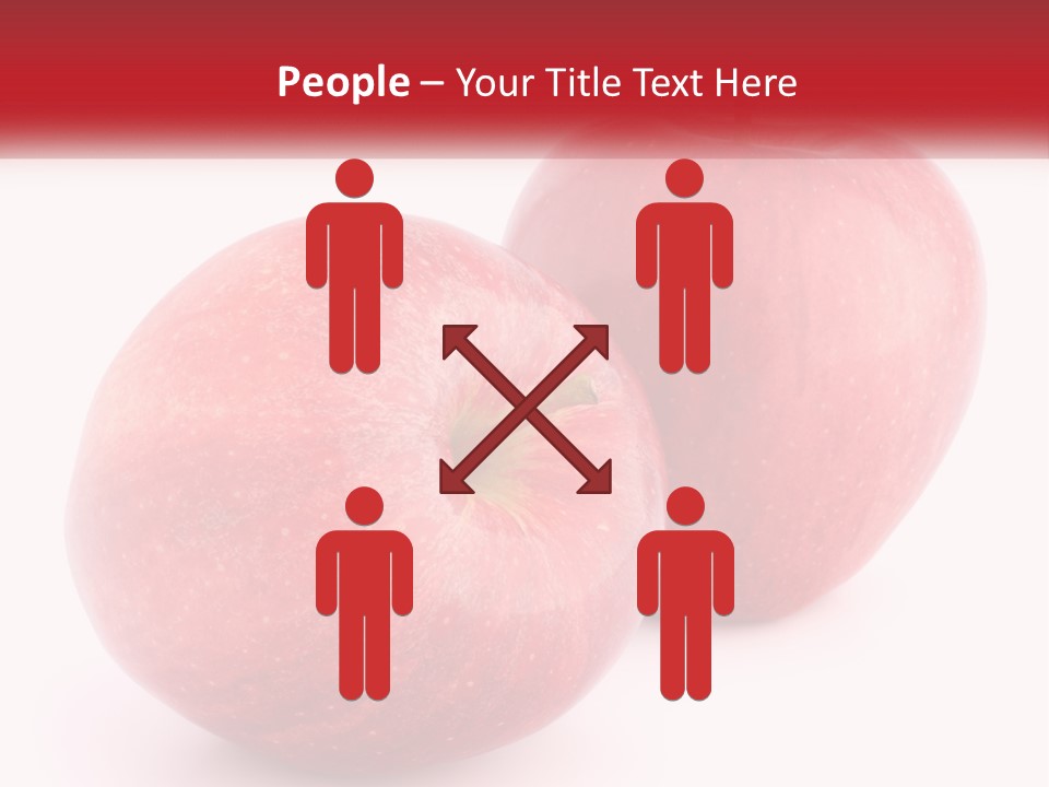 Two Red Apples On A White Background Powerpoint Template PowerPoint Template