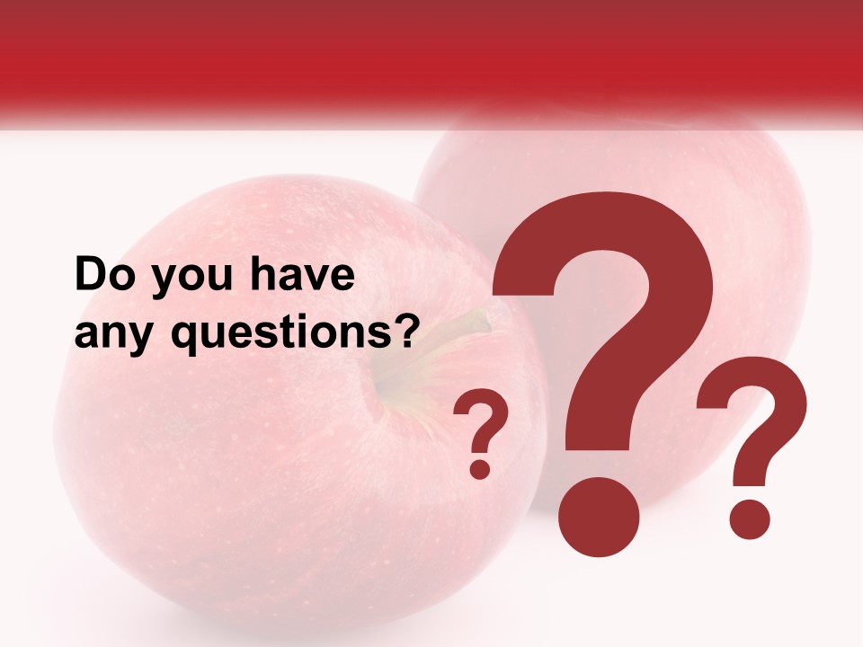 Two Red Apples On A White Background Powerpoint Template PowerPoint Template