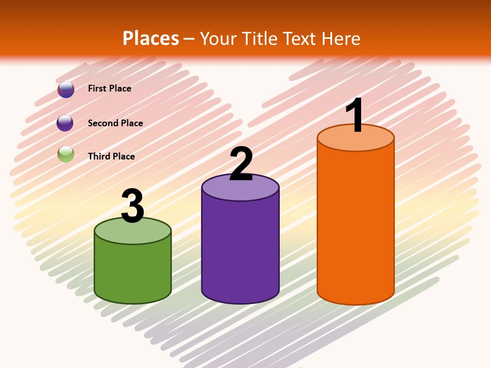 A Rainbow Heart With A White Background PowerPoint Template