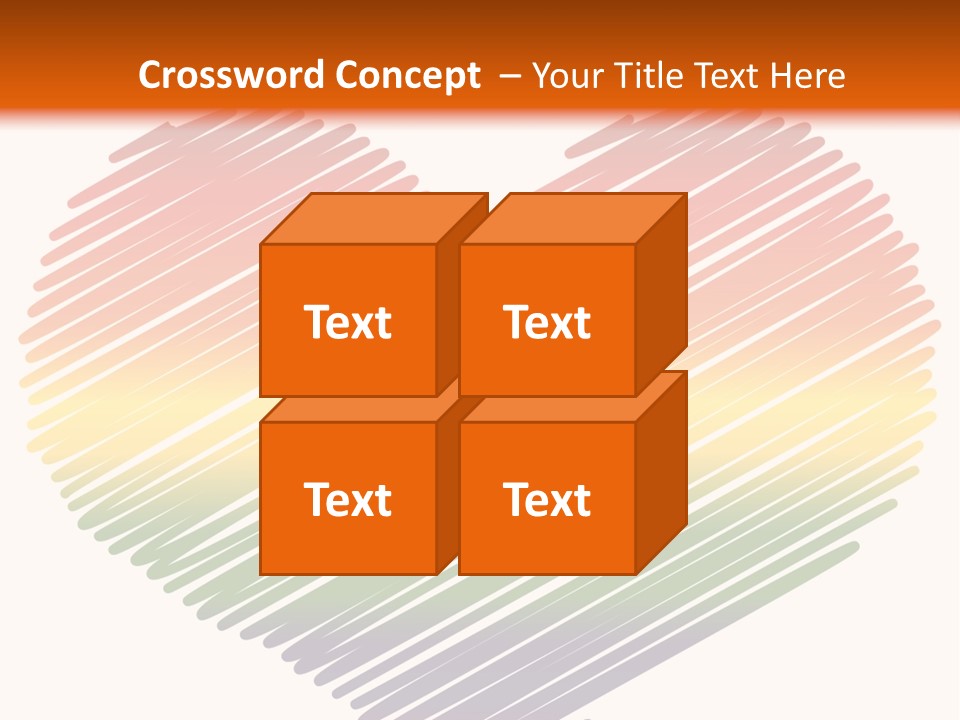 A Rainbow Heart With A White Background PowerPoint Template