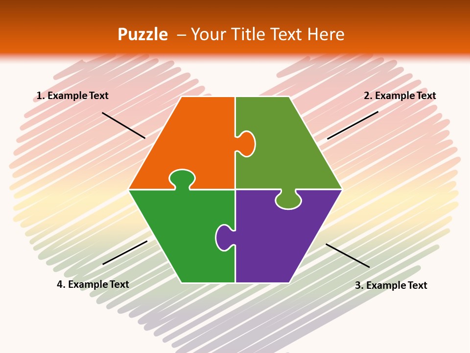 A Rainbow Heart With A White Background PowerPoint Template