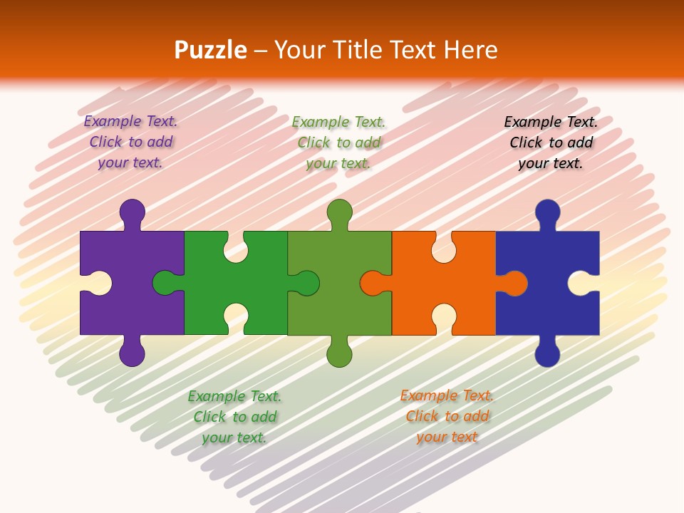 A Rainbow Heart With A White Background PowerPoint Template