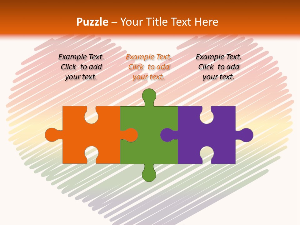 A Rainbow Heart With A White Background PowerPoint Template