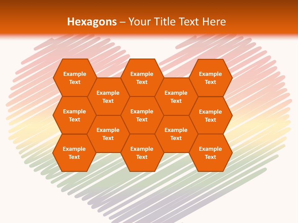 A Rainbow Heart With A White Background PowerPoint Template