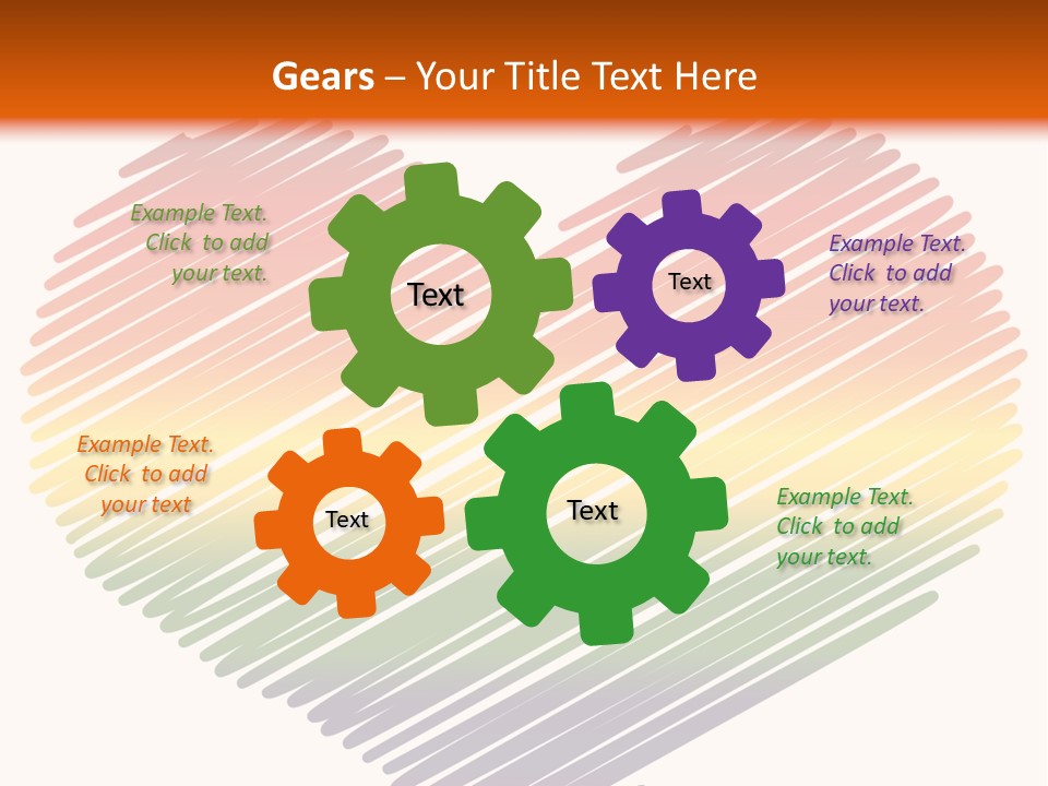 A Rainbow Heart With A White Background PowerPoint Template