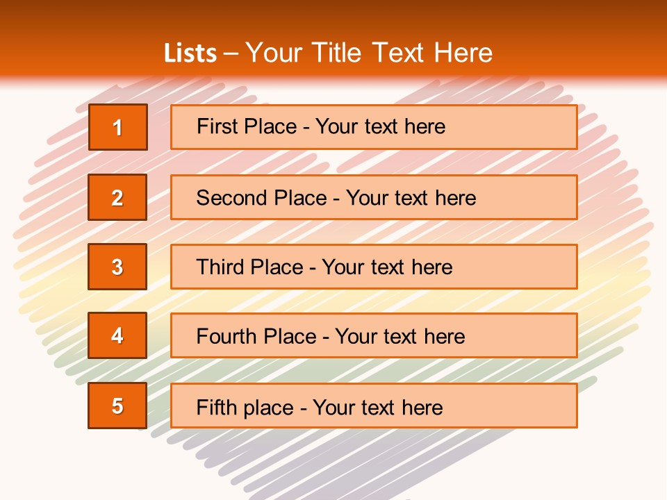 A Rainbow Heart With A White Background PowerPoint Template