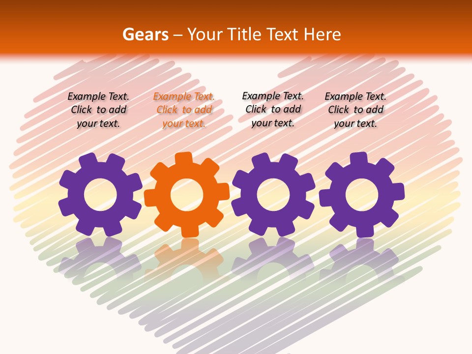 A Rainbow Heart With A White Background PowerPoint Template