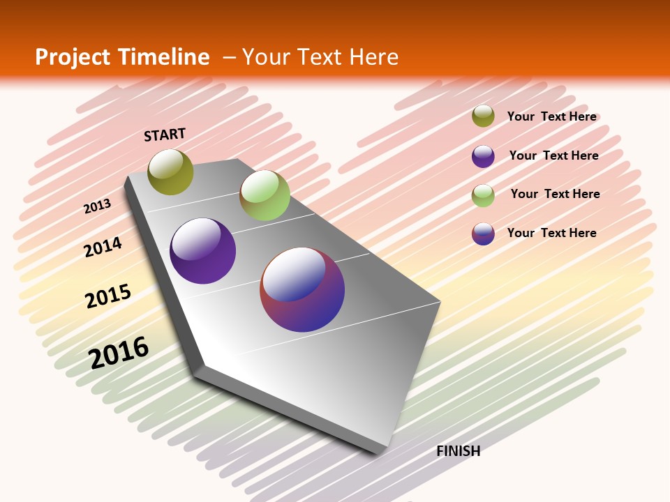 A Rainbow Heart With A White Background PowerPoint Template