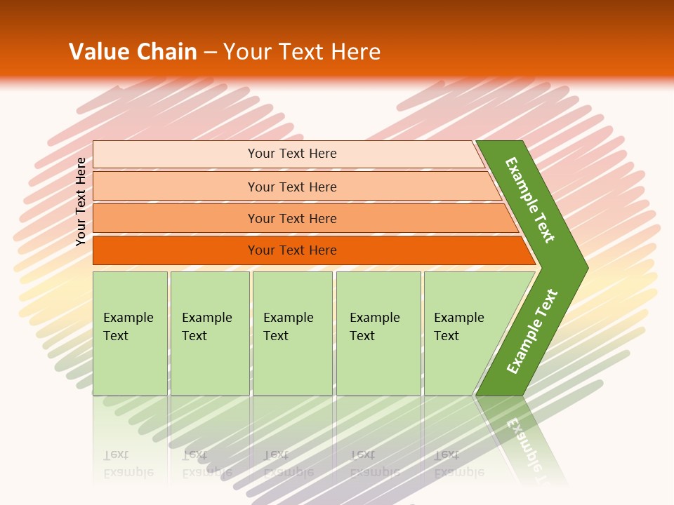 A Rainbow Heart With A White Background PowerPoint Template